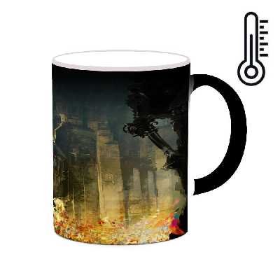 ماگ حرارتی کاکتی طرح نقاشی کارتونی مدل mgh18713