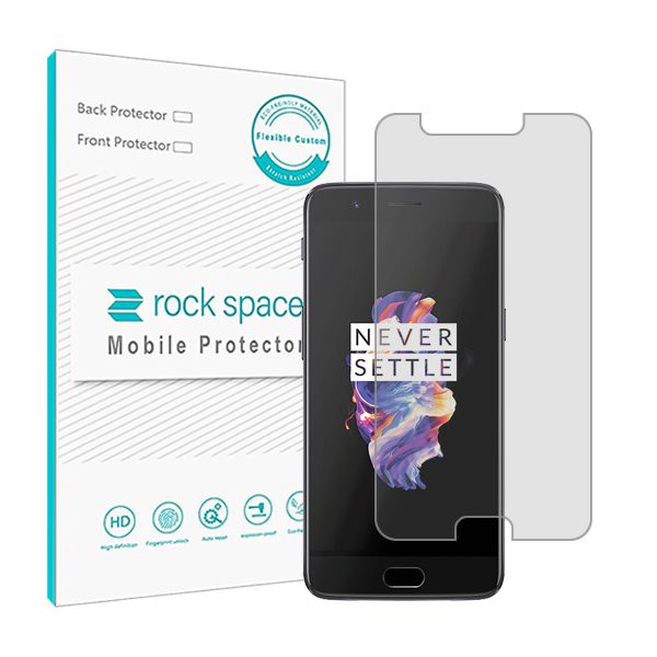 گلس وان پلاس 5 مدل نانو هیدروژل شفاف برند راک اسپیس کد 5881S