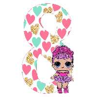 استند رومیزی تولد طرح عدد 8 مدل ال و ال کد 03