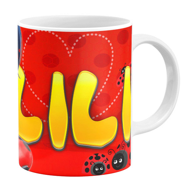 ماگ طرح دختر کفشدوزکی مدل لی لی