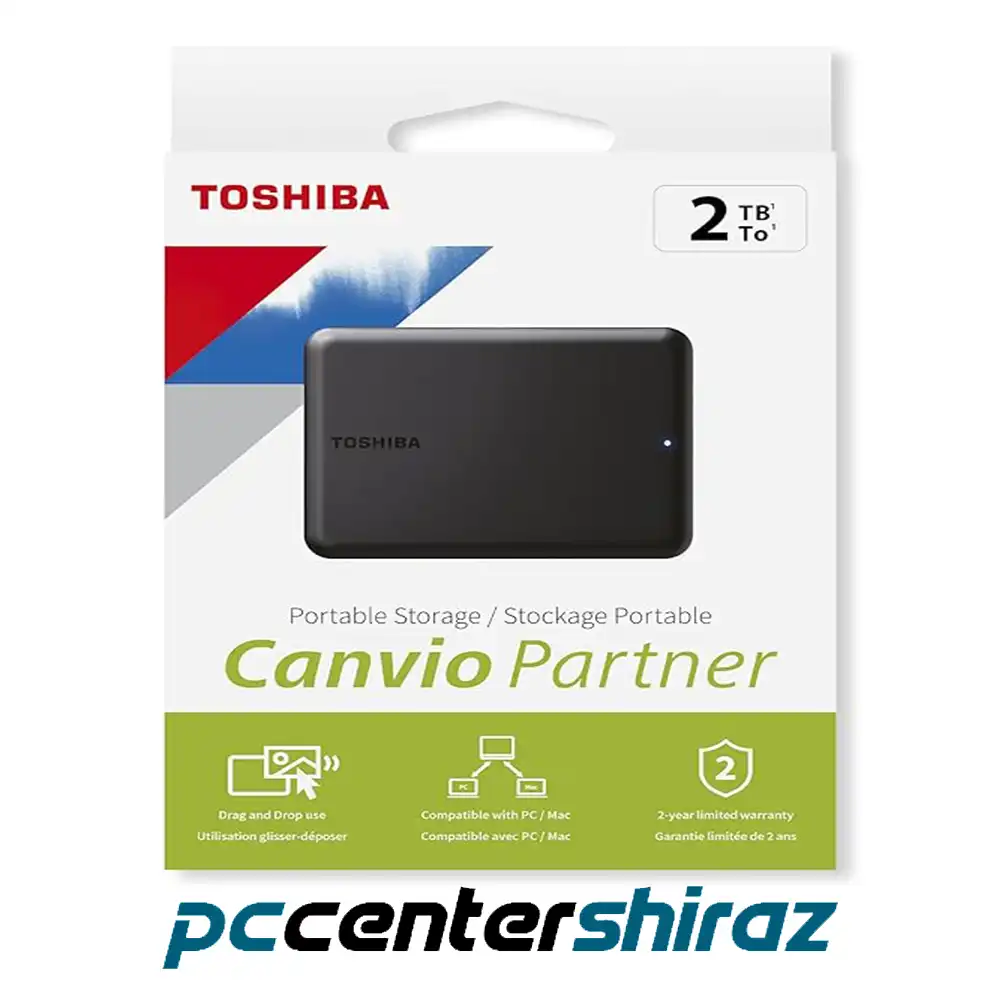 هارد اکسترنال توشیبا ظرفیت 2 ترابایت مدل TOOSHIBA CANVIO PARTNER 2T
