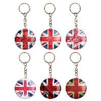 جاکلیدی خندالو مدل پرچم انگلیس کد 1205A مجموعه 6 عددی