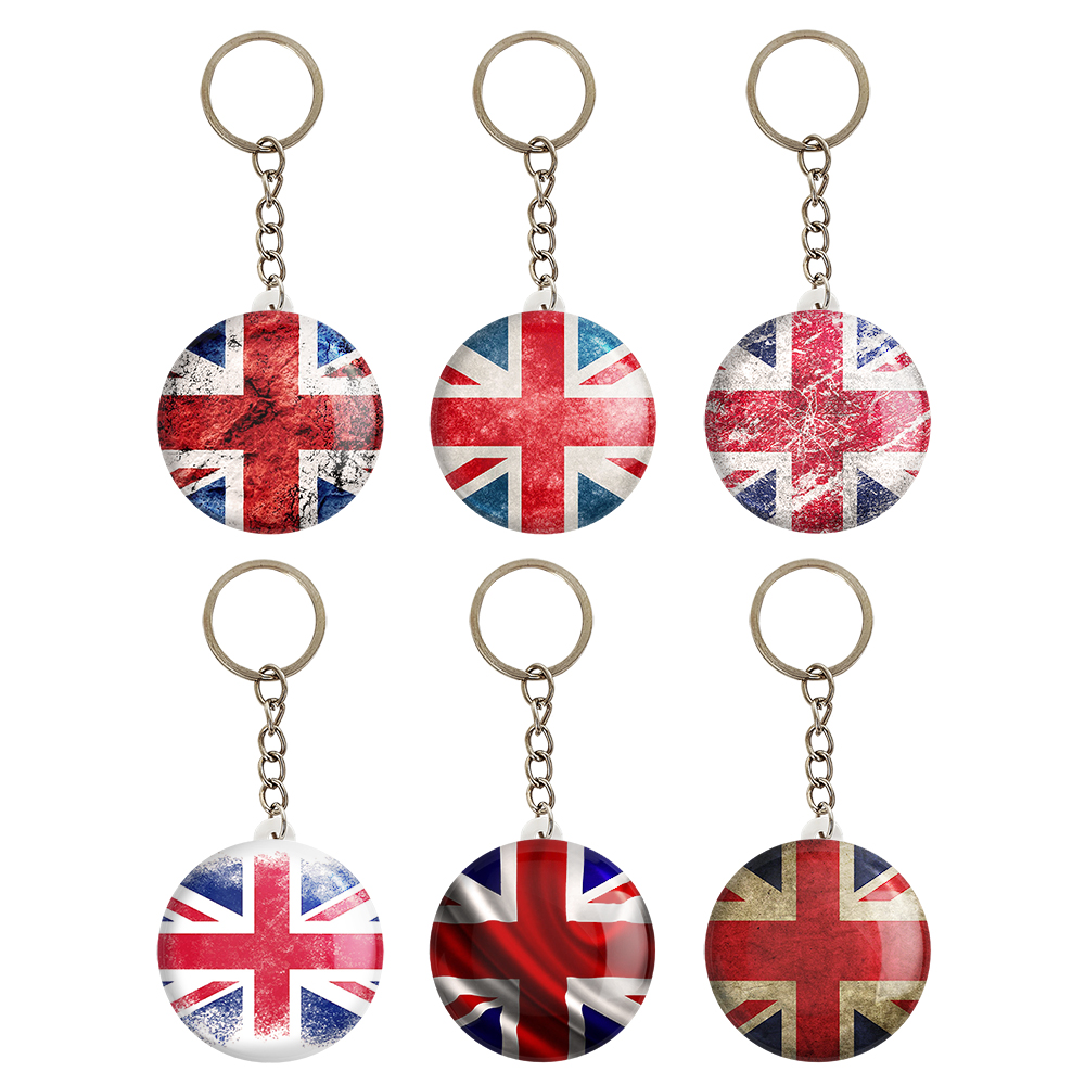 جاکلیدی خندالو مدل پرچم انگلیس کد 1205A مجموعه 6 عددی