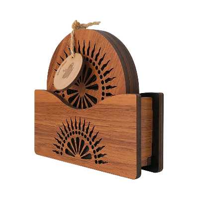 زیر لیوانی طرح ماندالا مدل MK002C بسته 6 عددی