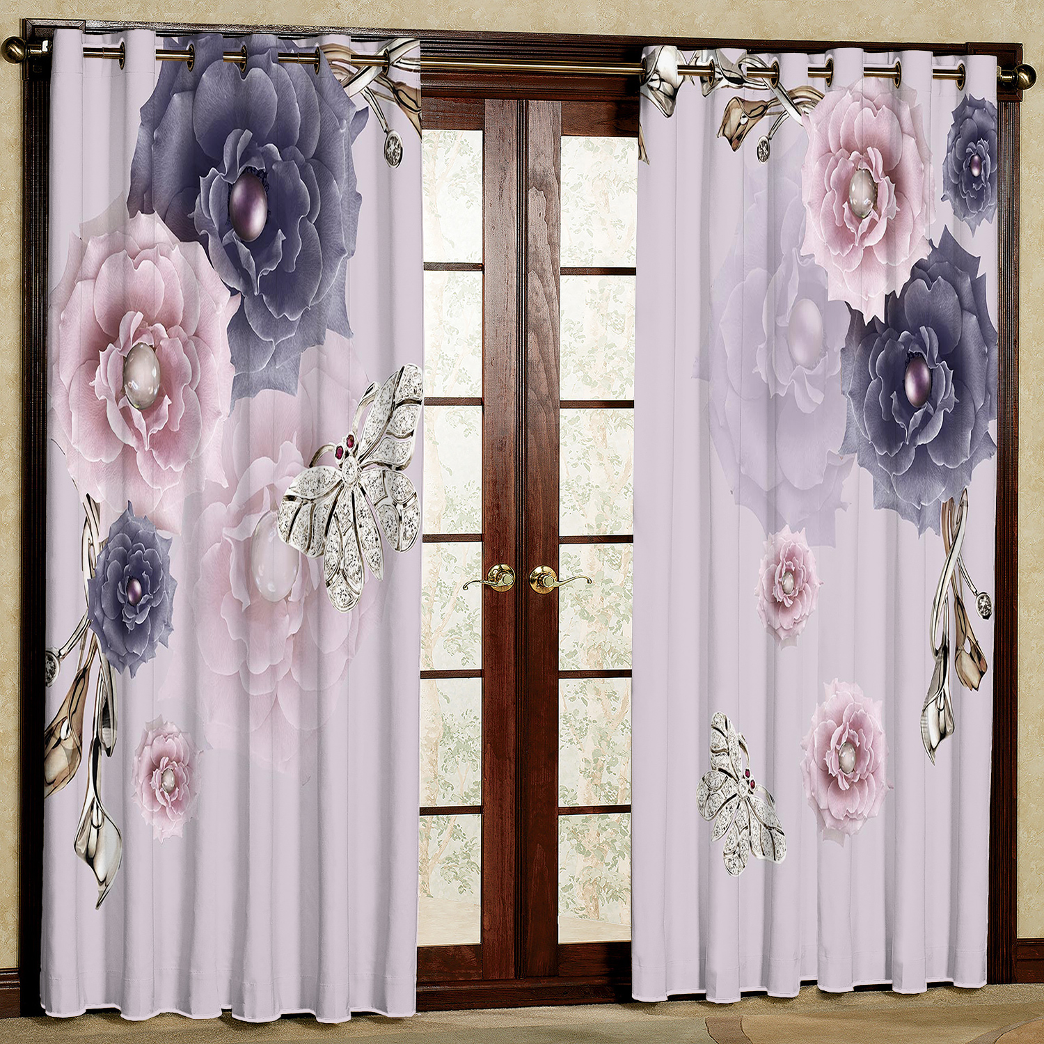 پرده مدل مخمل پانچی کد1258 سایز 200x140 سانتی متر