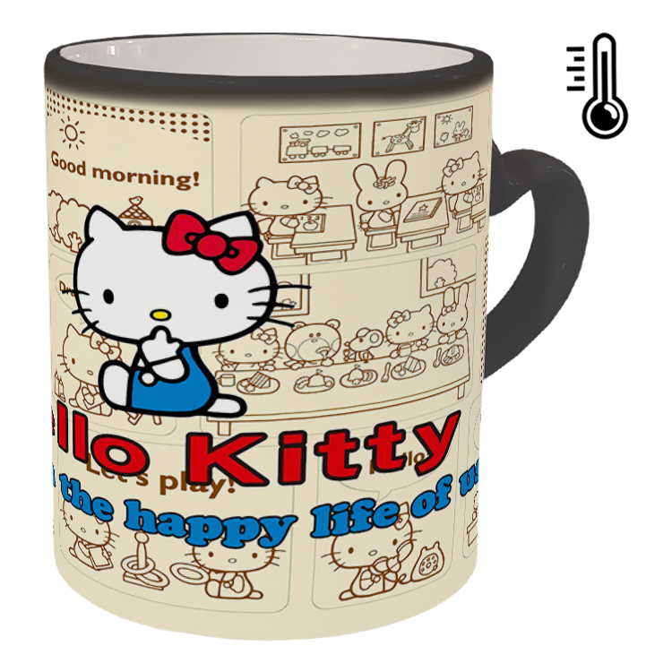 ماگ حرارتی مدل دسته قلبی طرح کیتی کد 20