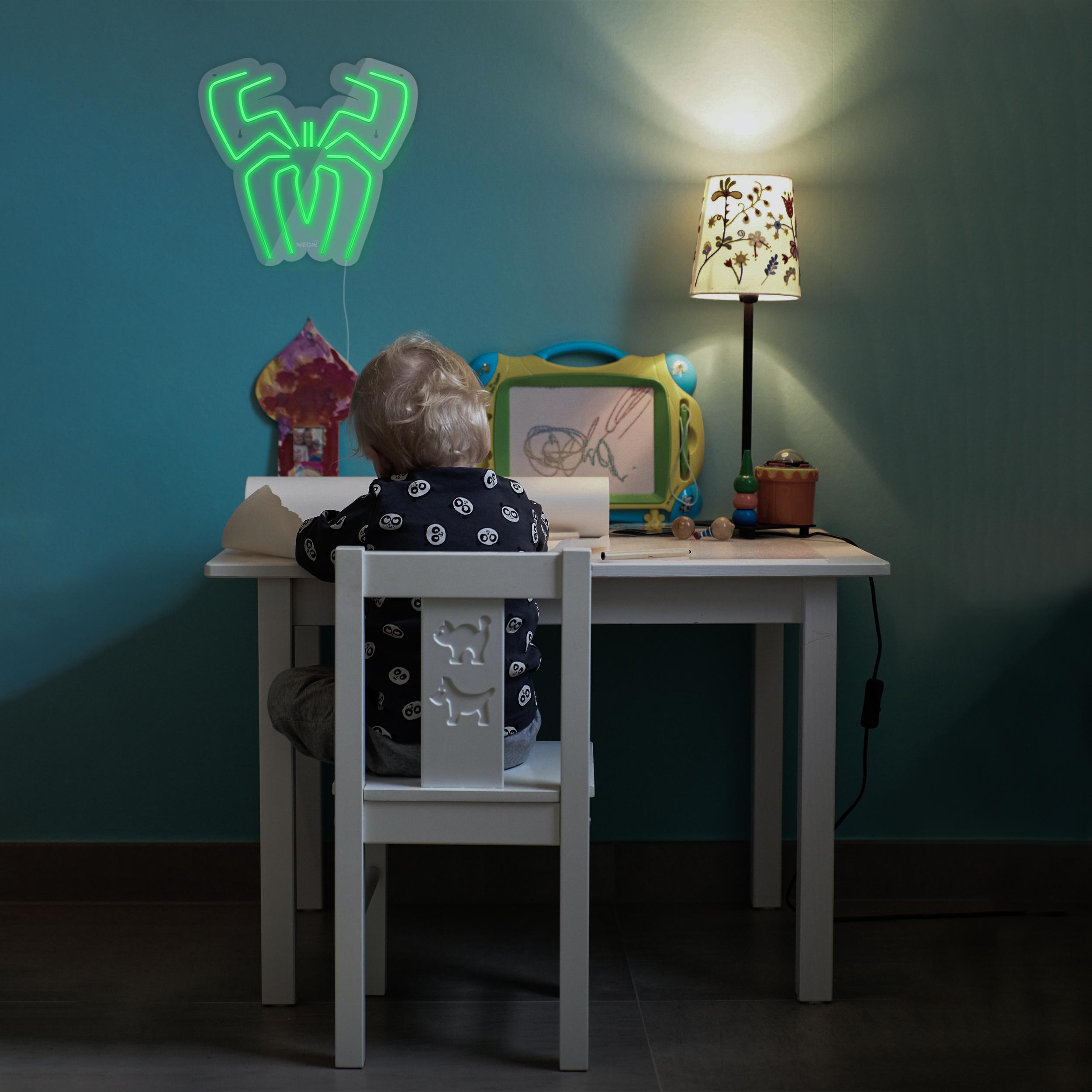 چراغ دیواری نئون دیزاین طرح Spider-GL_GR