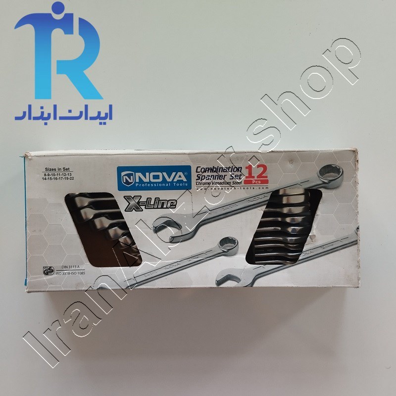 آچار 12 عددی یک سر تخت یک سر رینگی نووا nova مدل NTS-1892
