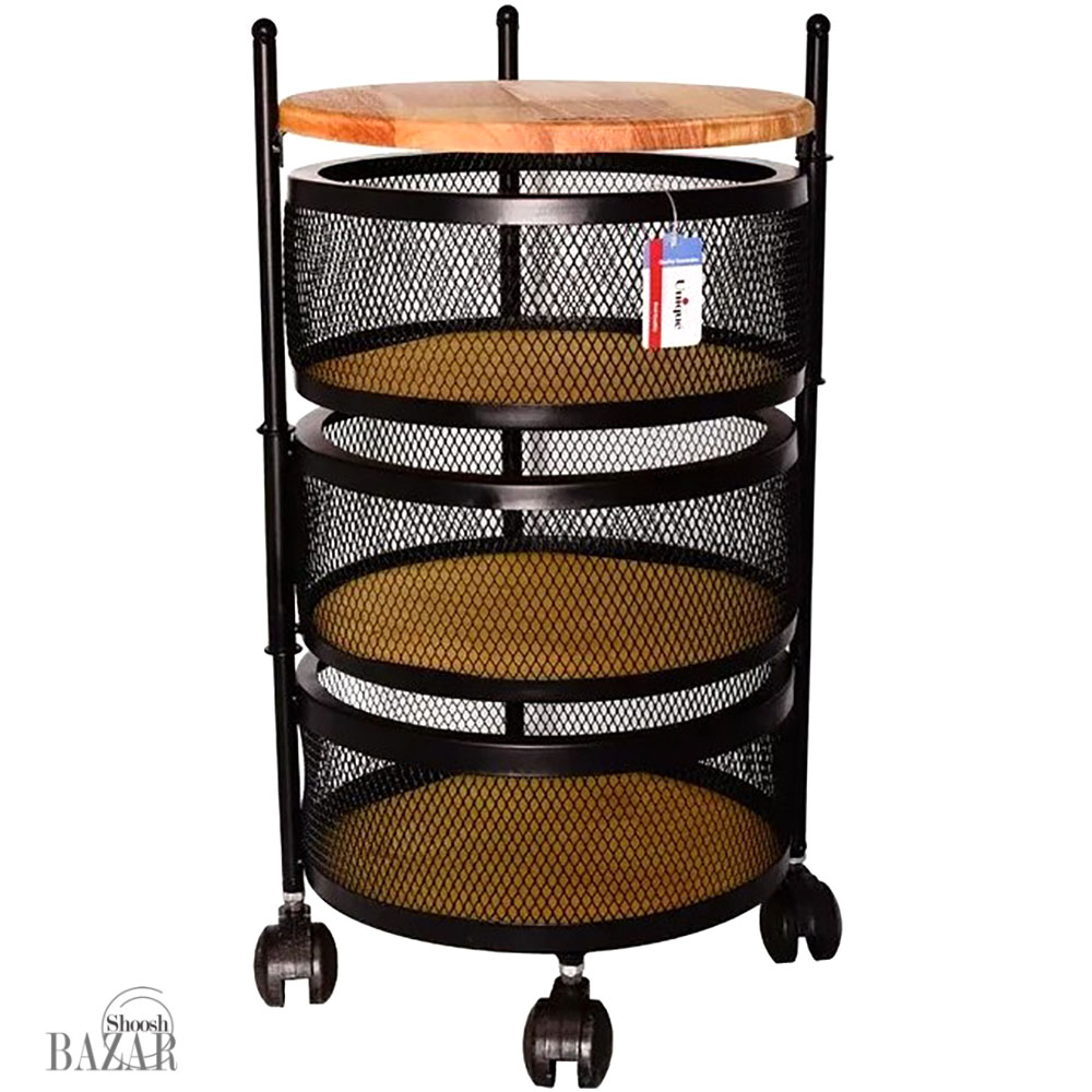 جا سیب زمینی و پیاز توری گرد 3 طبقه یونیک کد 2956