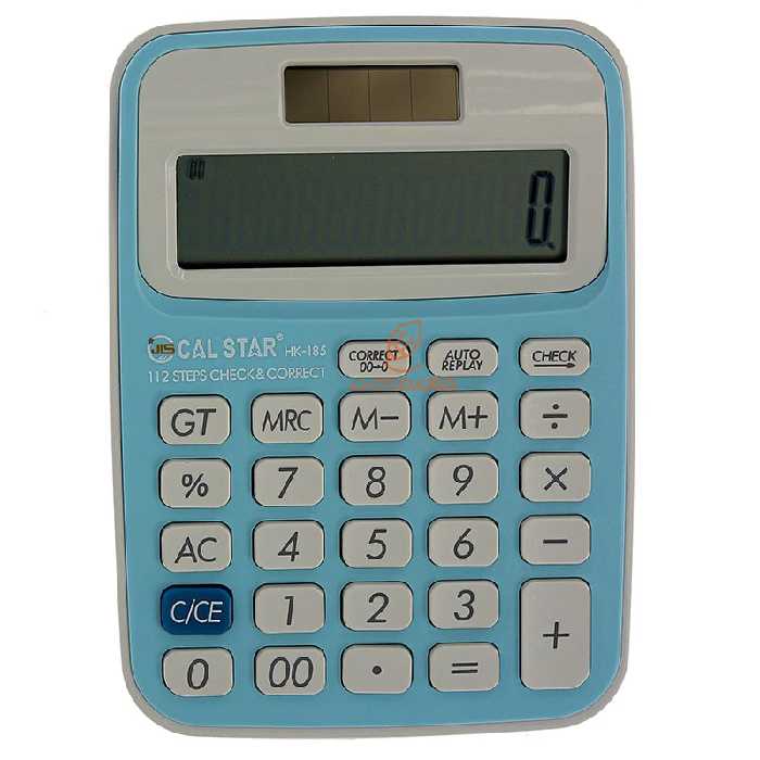 ماشین حساب رومیزی 12 رقم آبی HK185 کال استار CAL STAR