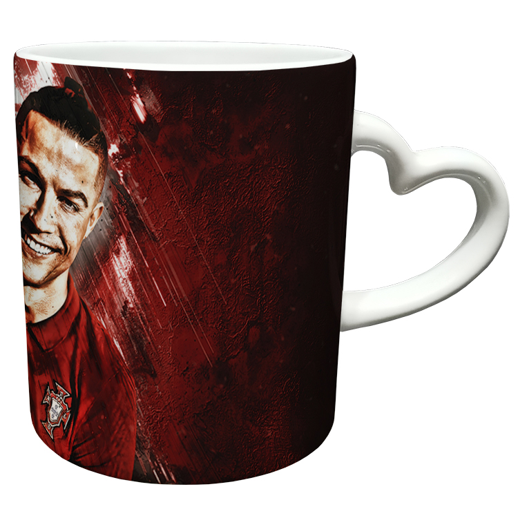 ماگ مدل دسته قلبی طرح رونالدو کد 254