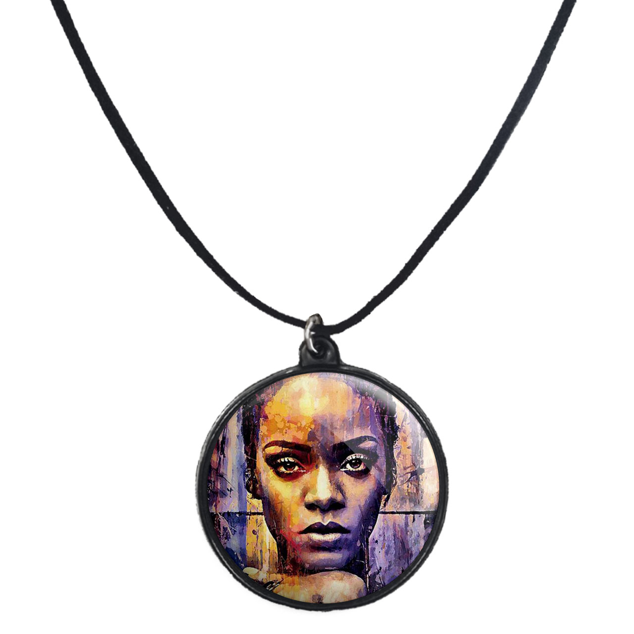 گردنبند پرمانه طرح ریحانا کد pmb.1106 مدل دو طرفه