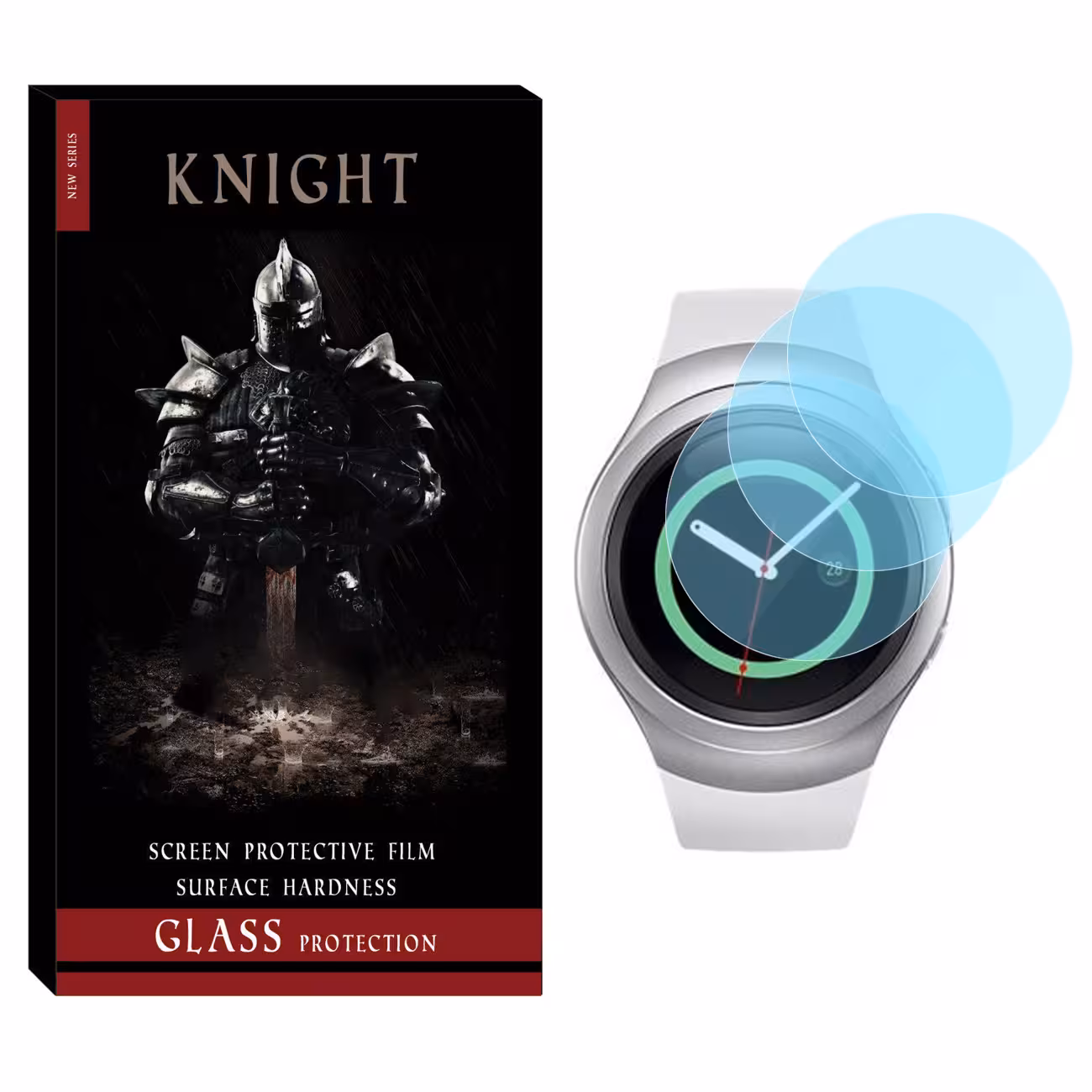 محافظ صفحه نمایش شیشه‌ای نایت مدل SH-KT مناسب برای ساعت هوشمند سامسونگ Galaxy Watch Gear S2 بسته سه عددی