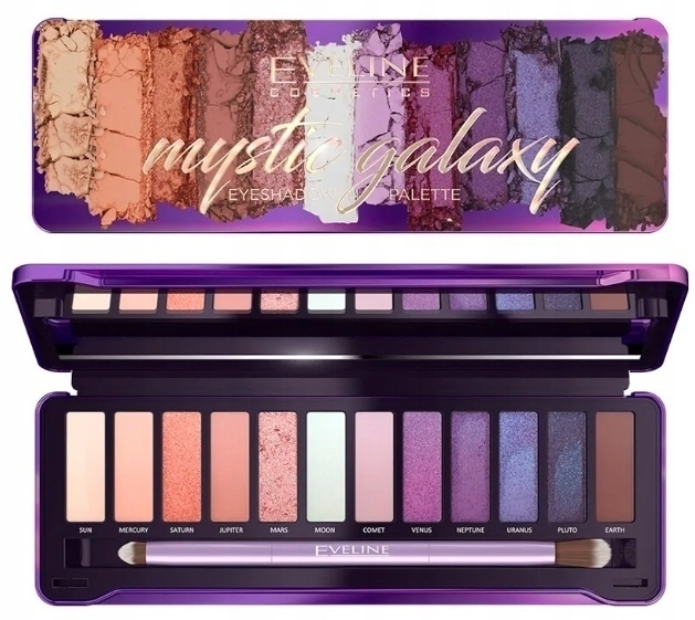اولاین پالت سایه 12 رنگ MYSTIC GALAXY EVELINE