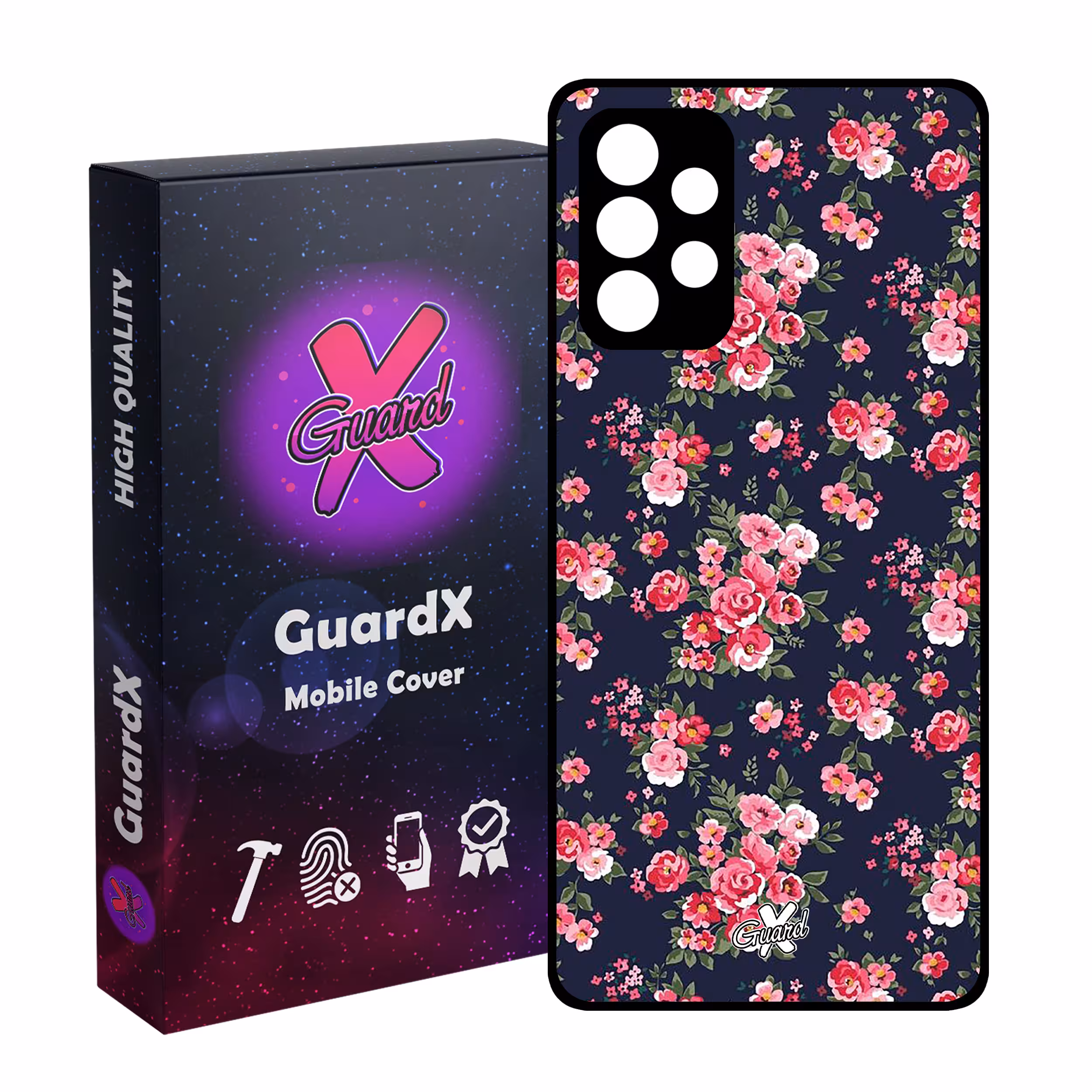 کاور گارد ایکس طرح Flower مدل Glass10130 مناسب برای گوشی موبایل سامسونگ Galaxy A52