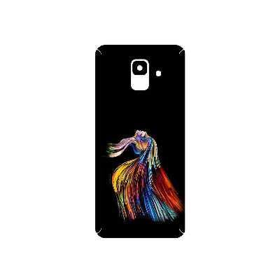 برچسب پوششی ماهوت مدل Rainbow Hair Digital Art مناسب برای گوشی موبایل سامسونگ Galaxy A6 2018