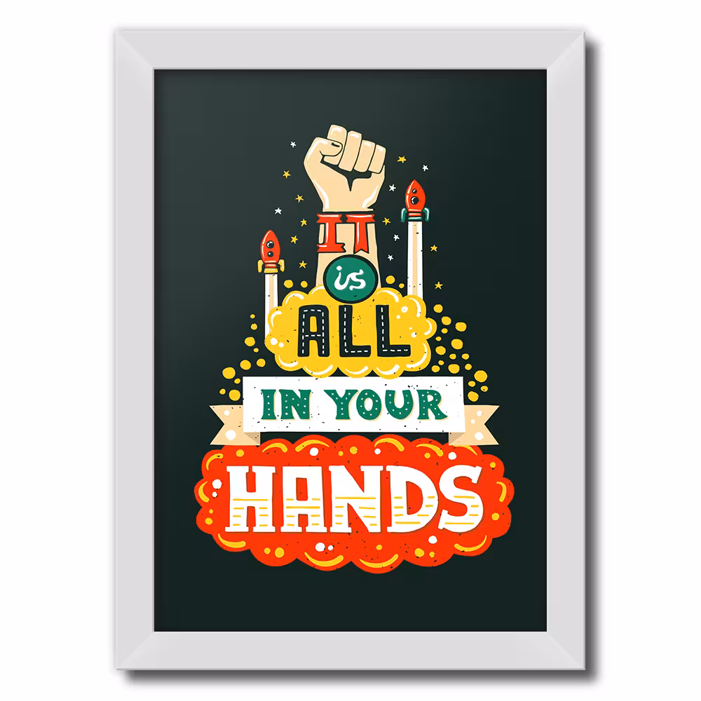 تابلو فنچ آرت طرح All Is In Your Hands کد QT102EW-CO