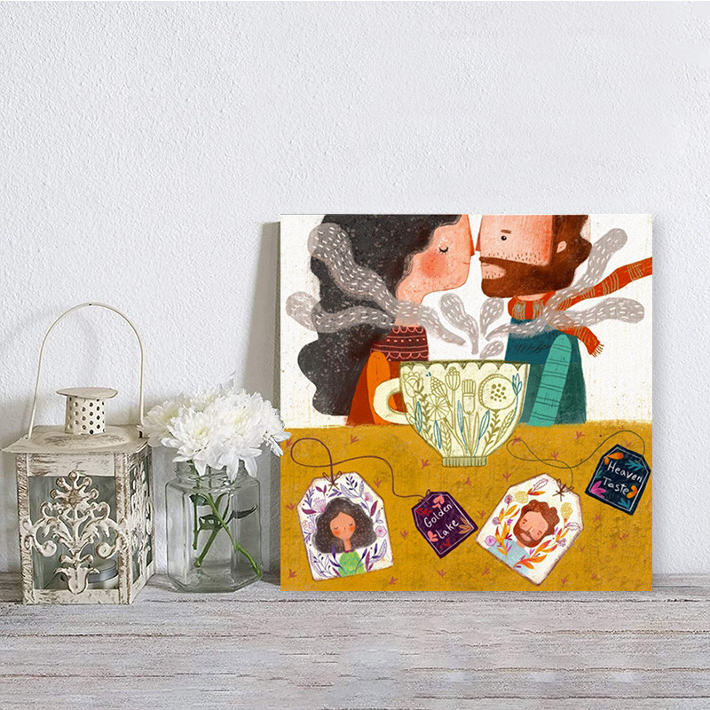 تابلو شاسی صبا طرح مدل چای عشاق کد M174 | دنیای قاب