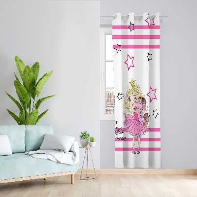 پرده مدل دختر تاج دار مخمل پانچی کد 4532 سایز 140x280 سانتی متر