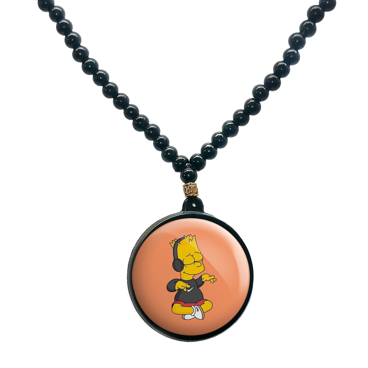 گردنبند پرمانه طرح سیمپسون ها کد pmd.21299 مدل دو طرفه
