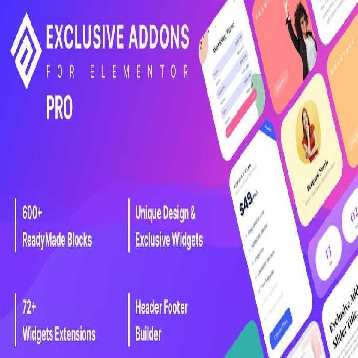 دانلود افزونه Exclusive Addons Pro برای المنتور