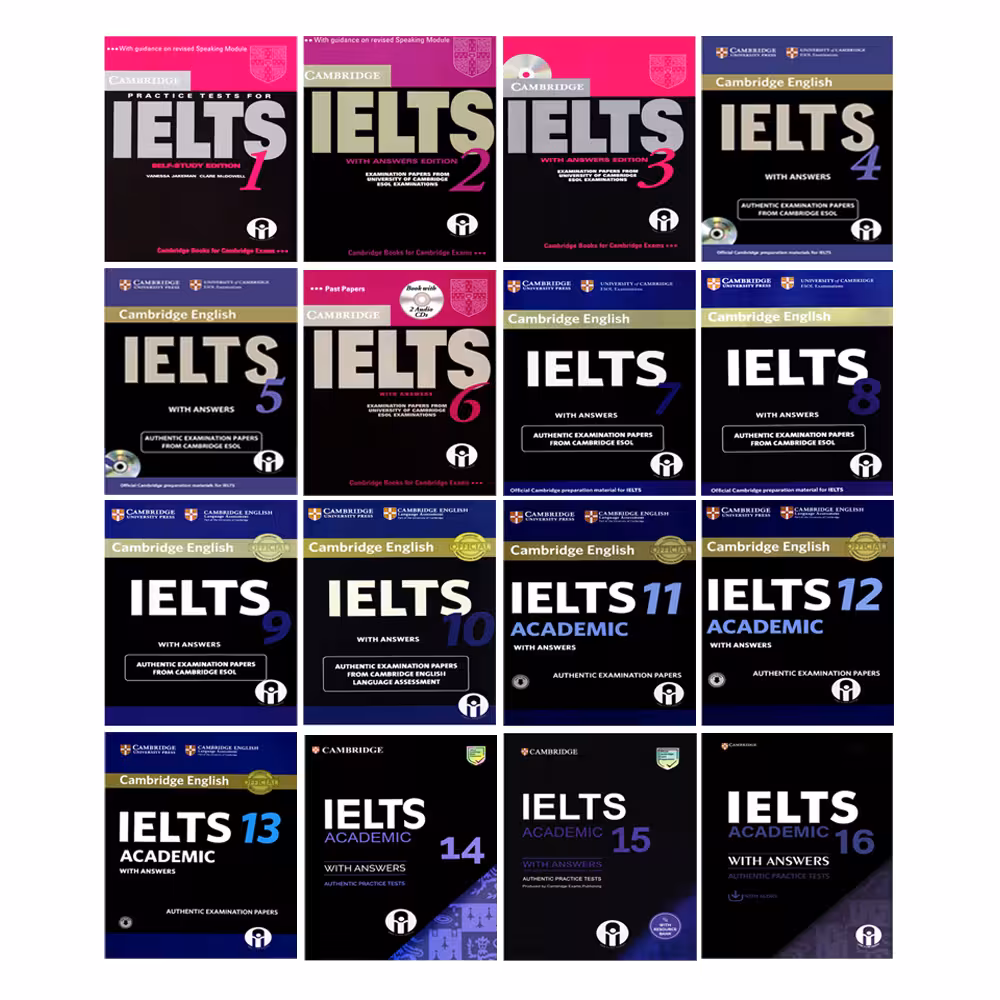 کتاب IELTS Academic Cambridge اثر جمعی از نویسندگان انتشارات الوندپویان جلد 1 تا 16