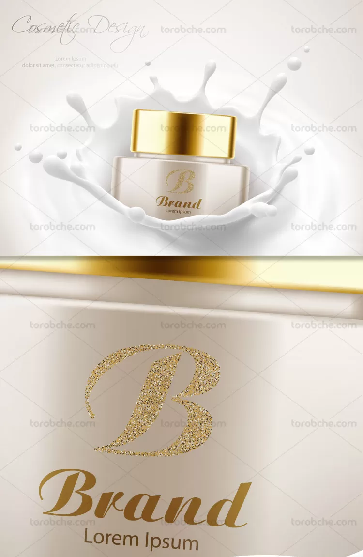 طرح تبلیغاتی کرم مراقبت از پوست شیر | گرافیک با طعم تربچه