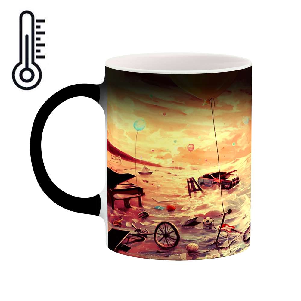 ماگ حرارتی کاکتی طرح نقاشی مدل mgh13973