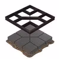 شابلون سنگفرش سیمانی بتن پلاست مدل MOLD X130