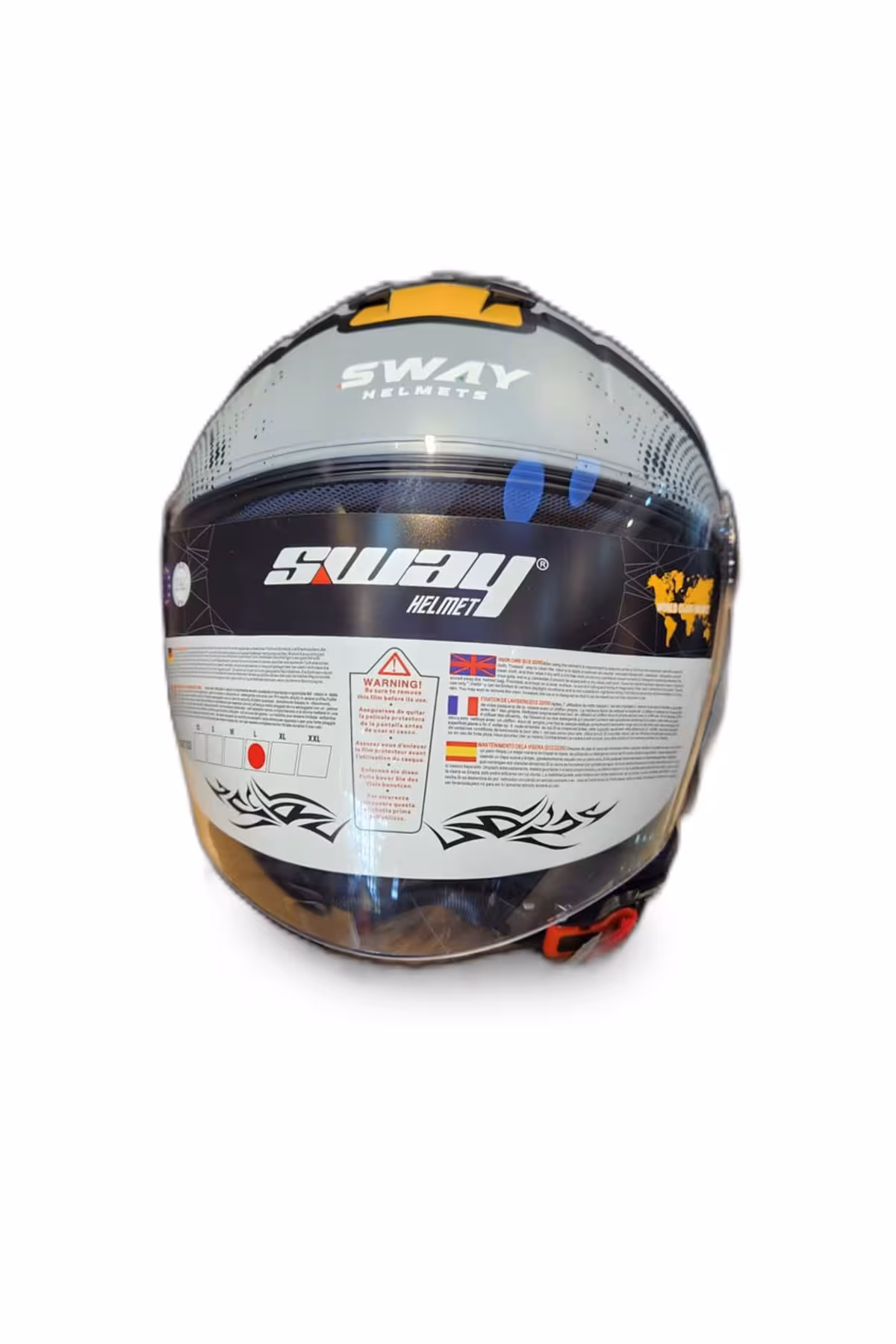 کلاه کاسکت موتورسیکلت مشکی مردانه و زنانه 715 ایمنی رنگی خاکستری سیاه اس وی Sway