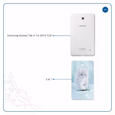 برچسب پوششی ماهوت مدل Cat-1 مناسب برای تبلت سامسونگ Galaxy Tab 4 7.0 2014 T231