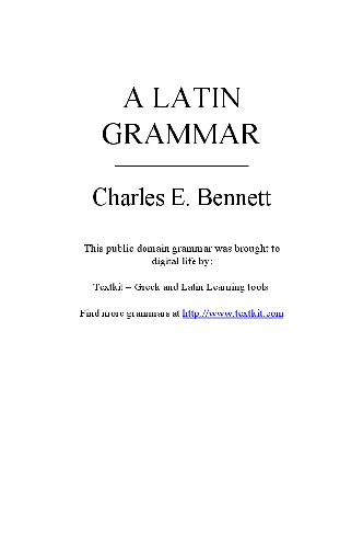 خرید و دانلود نسخه کامل کتاب A Latin Grammar