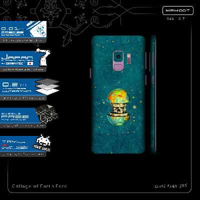 برچسب پوششی ماهوت مدل Collage of Earth Face-FullSkin مناسب برای گوشی موبایل سامسونگ Galaxy S9