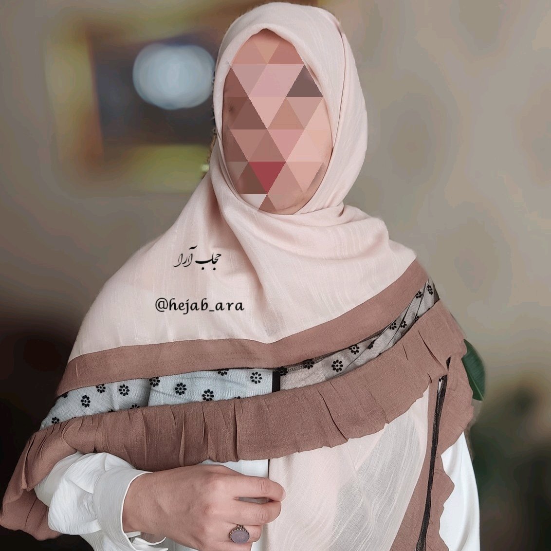روسری قواره دار دور چین زنانه