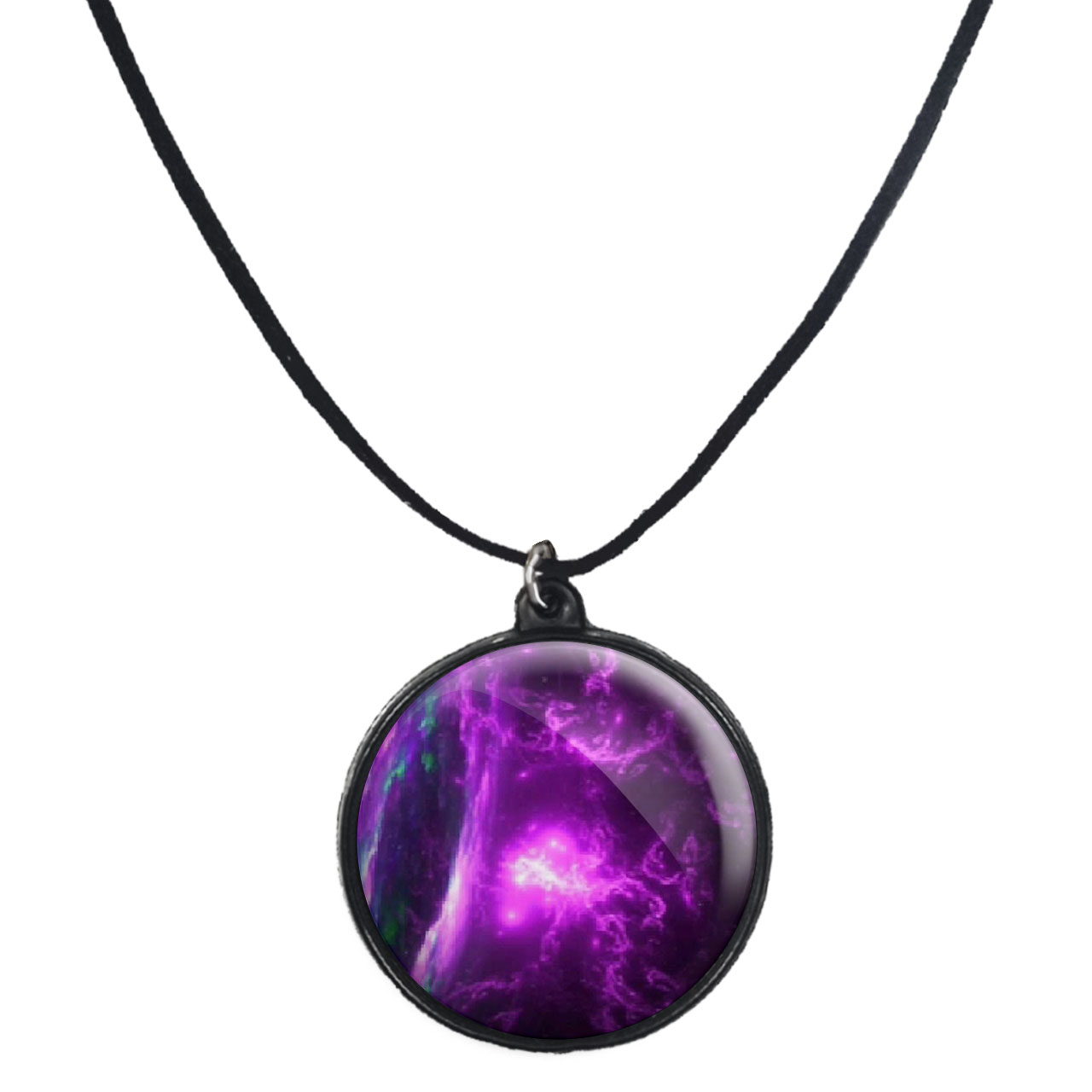 گردنبند پرمانه طرح سیاه چاله ها کد pmb.25886 مدل دو طرفه