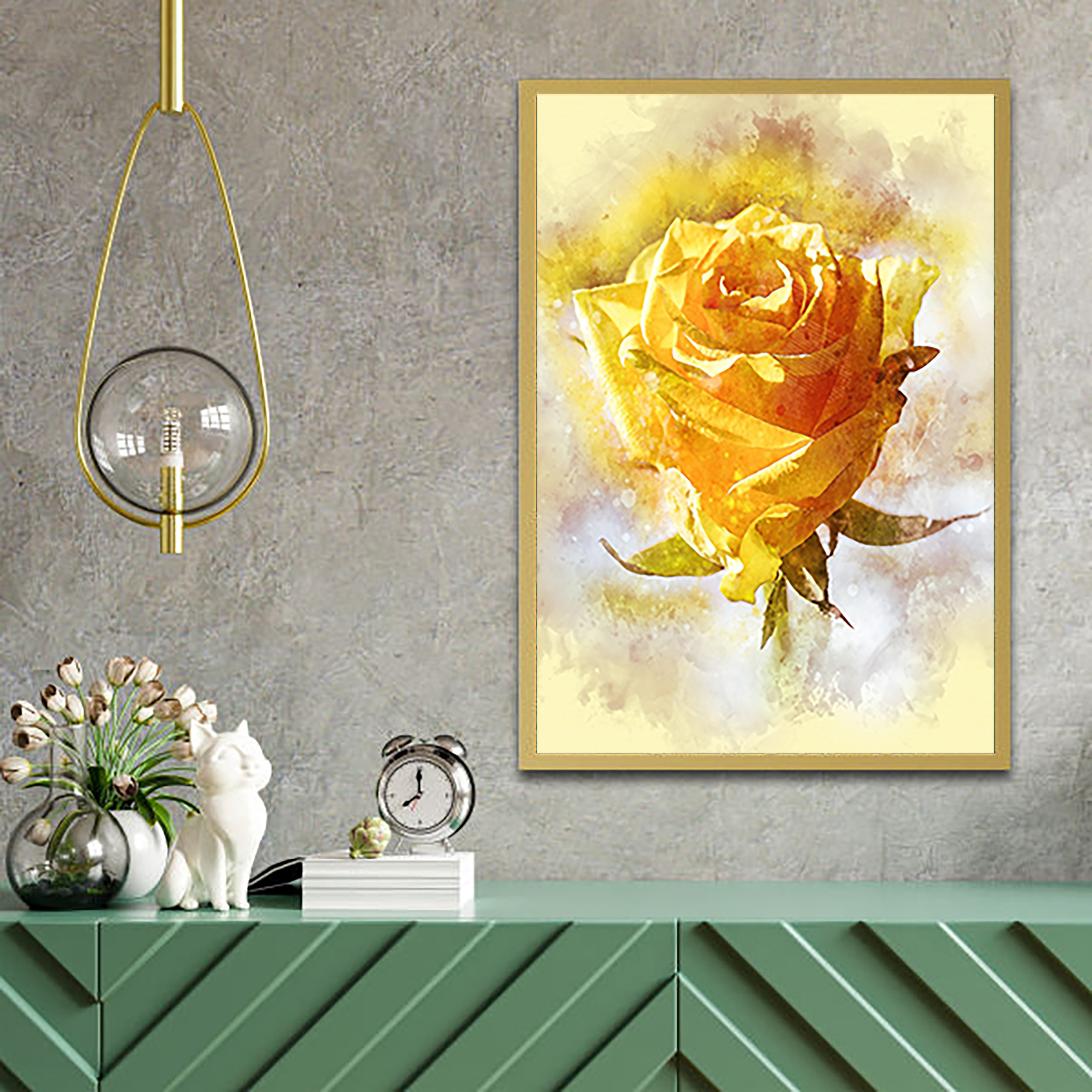 تابلو مدل دکوراتیو طرح گل کد 0265