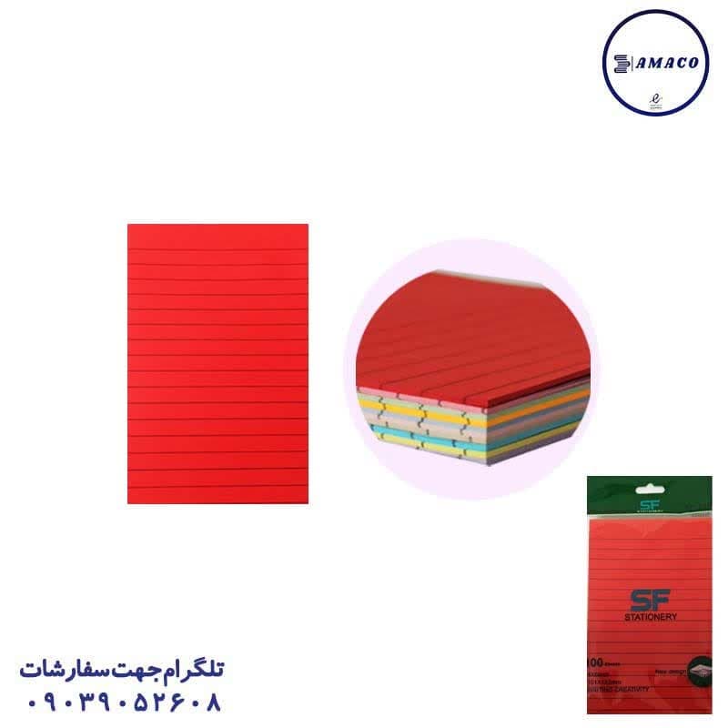 نوت A6 خط دار 10 رنگ کد 330 اس اف