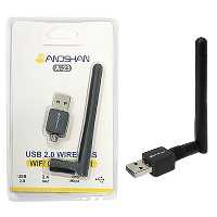کارت شبکه USB بی سیم آنتن دار Anoshan A23 (دانگل وای فای) 