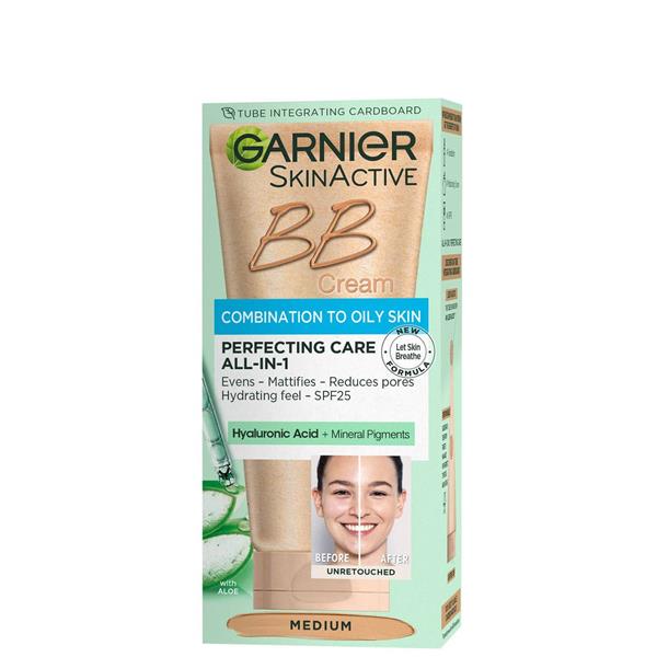 بی بی کرم گارنیر پوست مختلط تا چرب SPF25 حاوی هیالورونیک اسید