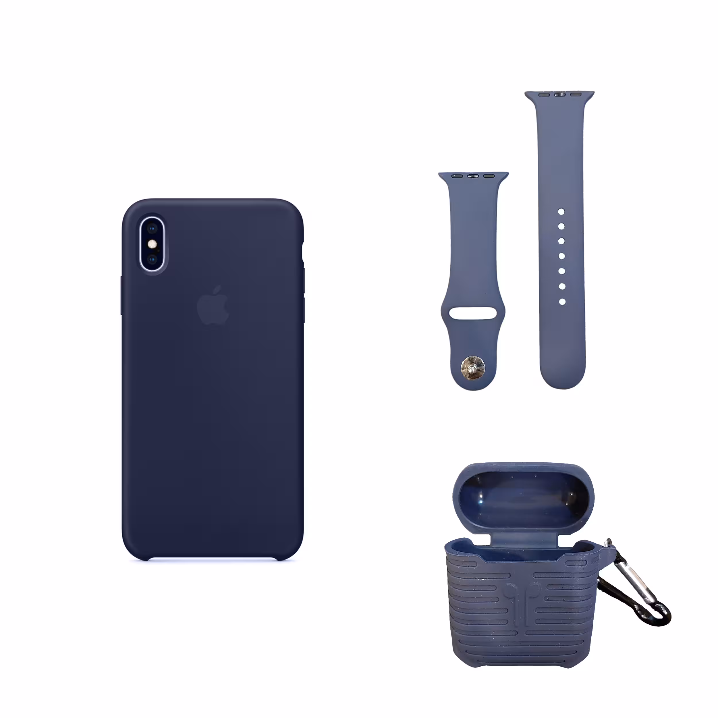 کاور مدل Silk مناسب برای گوشی موبایل اپل IPhone XS Max به همراه بند اپل واچ 38/40 میلی متری و کاور کیس اپل ایرپاد