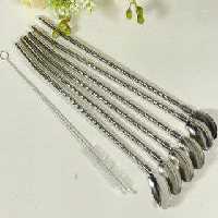 نی استیل قاشقی فرچه دار نقره ای