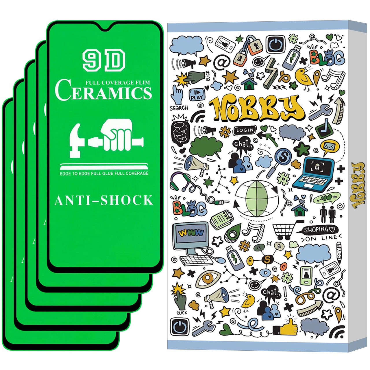 گلس سرامیکی مناسب برای گوشی موبایل شیائومی Mi CC9 پک 5 عددی