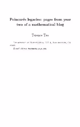 خرید و دانلود نسخه کامل کتاب Poincares legacies: pages from year two of a mathematical blog