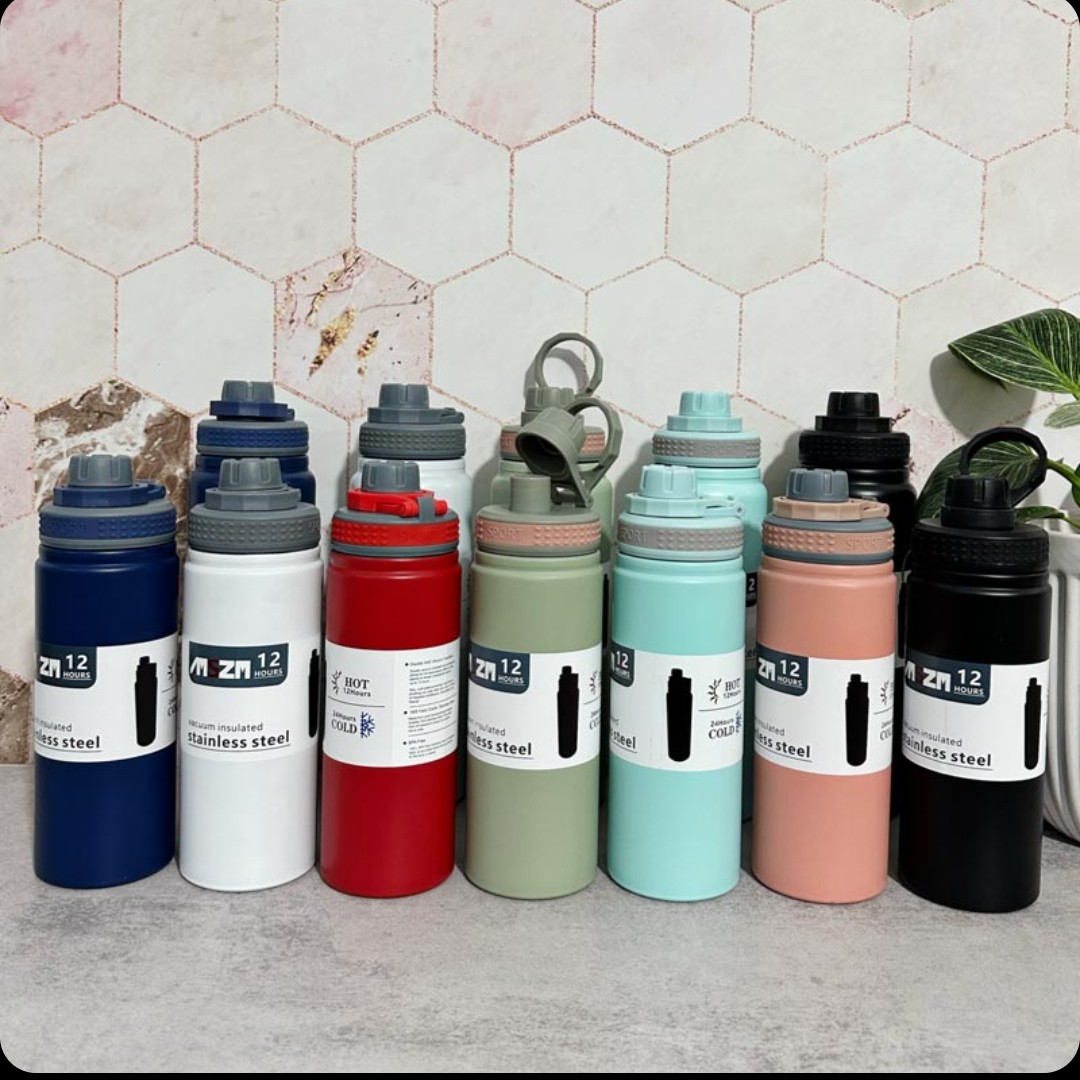 بطری استیل و فلاسک ضد زنگ اسپورت حجم 600 میل لیتر
