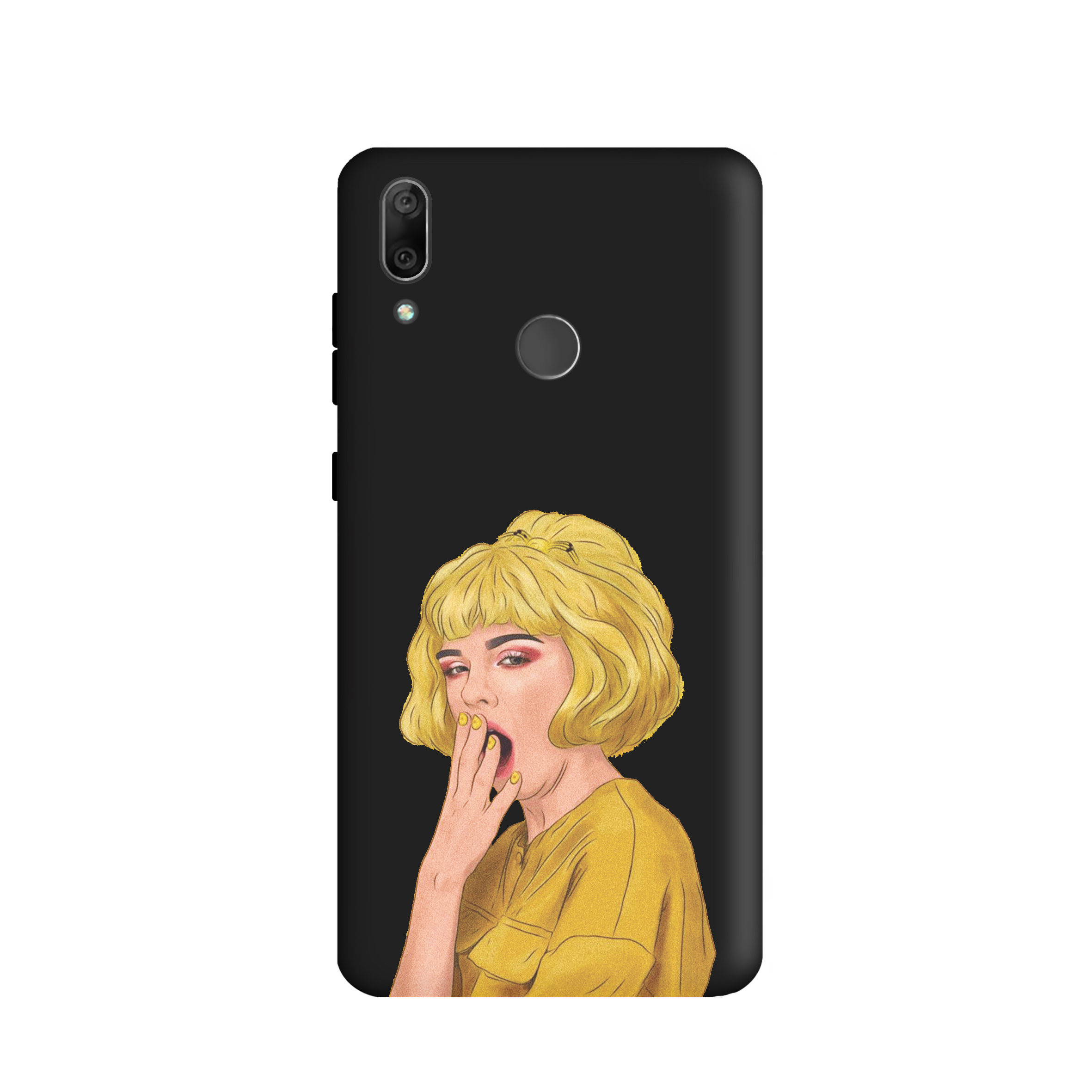 کاور طرح  دختر خوابالو کد u3045 مناسب برای گوشی موبایل  هوآوی Y7 prime 2019