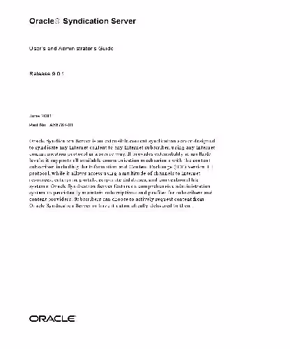 خرید و دانلود نسخه کامل کتاب Oracle Syndication Server. User's and Administrator's Guide