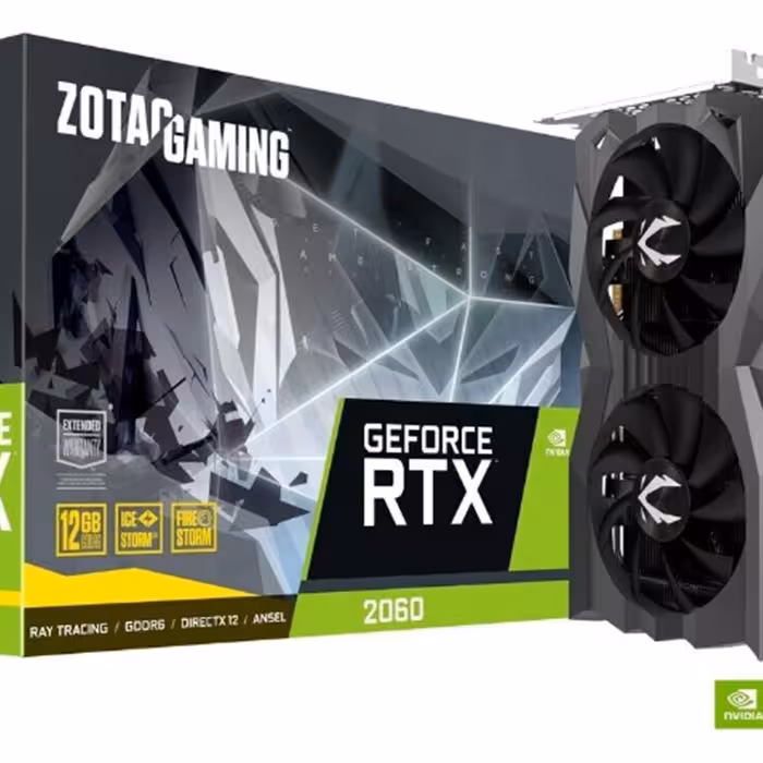 کارت گرافیک 12 گیگابایت زوتک Zotac GeForce RTX 2060 Twin Fan 12GB GDDR6