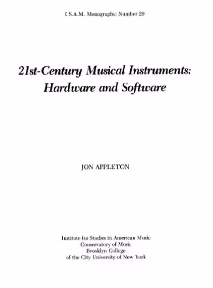 خرید و دانلود نسخه کامل کتاب 21st-Century Musical Instruments. Hardware and Software