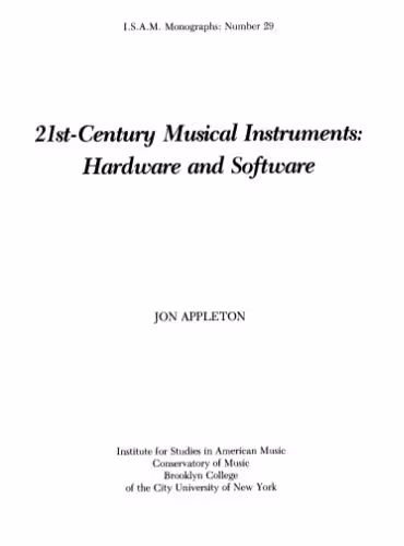 خرید و دانلود نسخه کامل کتاب 21st-Century Musical Instruments. Hardware and Software