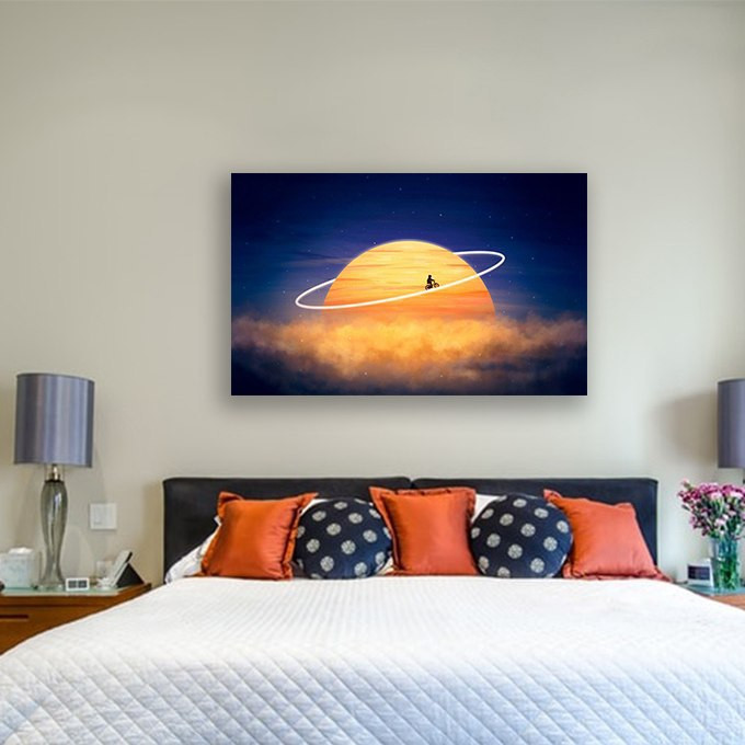 تابلو شاسی طرح گردش دور ماه کد 714 | دنیای قاب